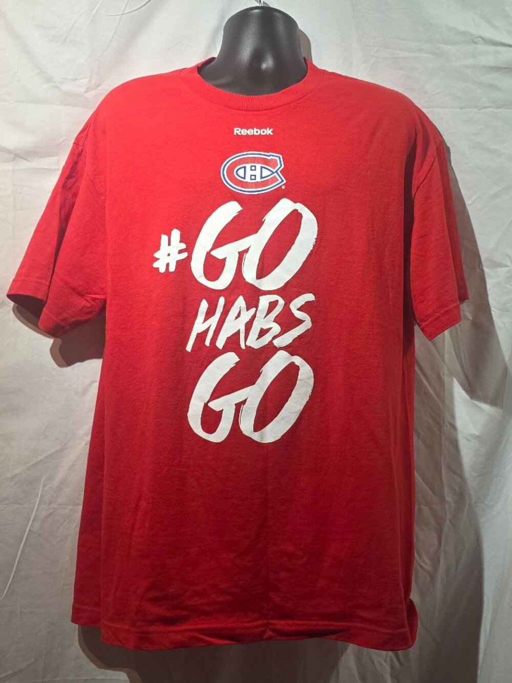 Montreal Canadiens “GO HABS GO” T-Shirt – Red – XL